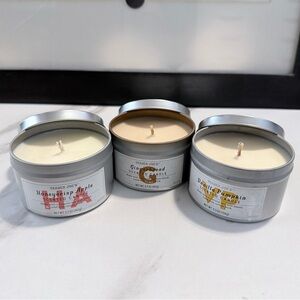 Trader Joe's Scented Candle Set - Cream, Brown, White